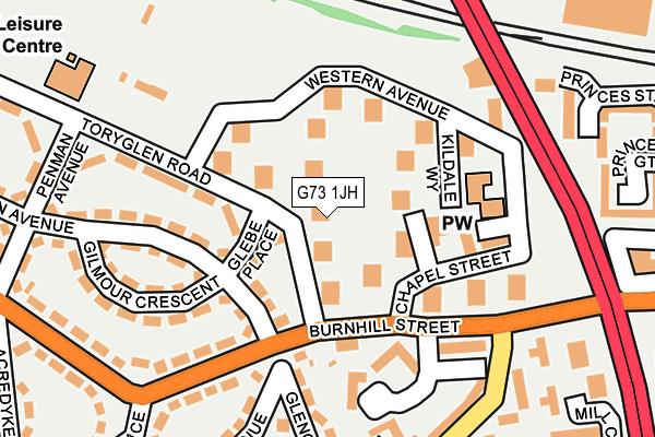 G73 1JH map - OS OpenMap – Local (Ordnance Survey)