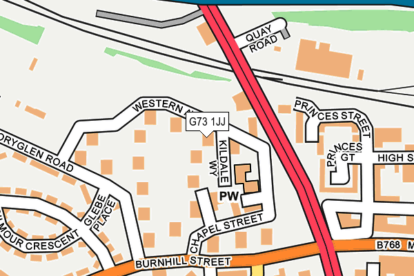 G73 1JJ map - OS OpenMap – Local (Ordnance Survey)
