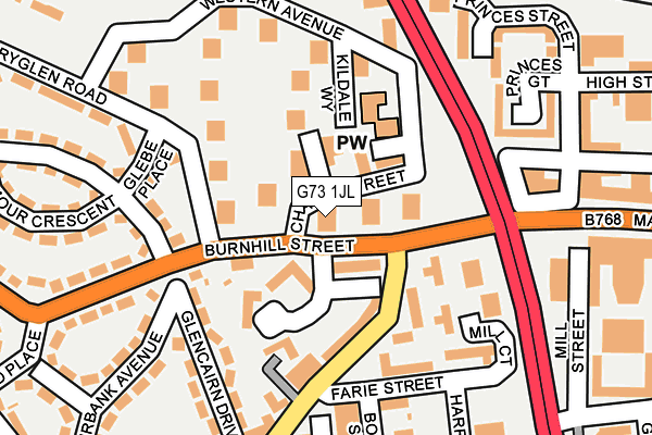 G73 1JL map - OS OpenMap – Local (Ordnance Survey)