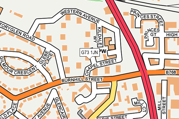 G73 1JN map - OS OpenMap – Local (Ordnance Survey)