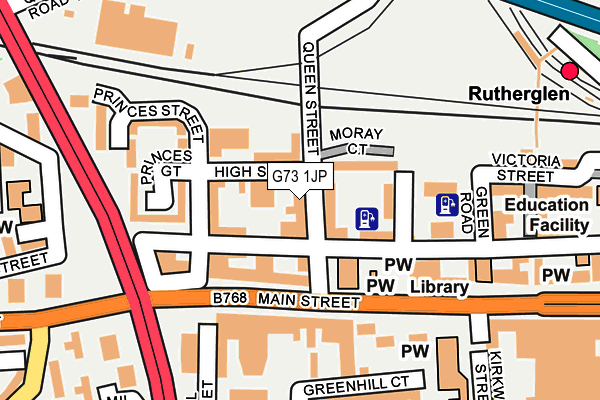G73 1JP map - OS OpenMap – Local (Ordnance Survey)