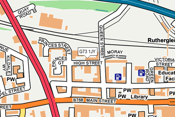 G73 1JY map - OS OpenMap – Local (Ordnance Survey)