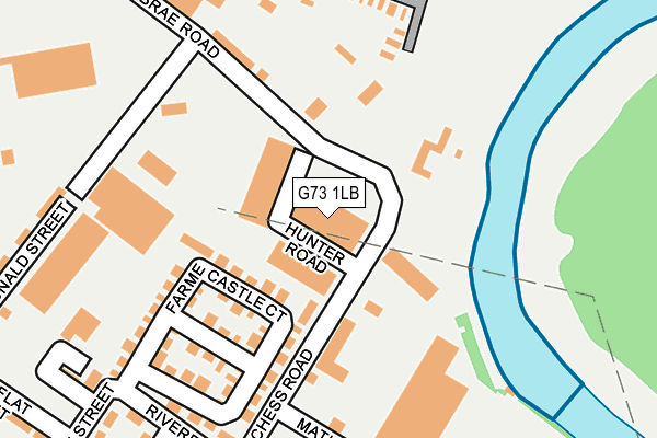 G73 1LB map - OS OpenMap – Local (Ordnance Survey)