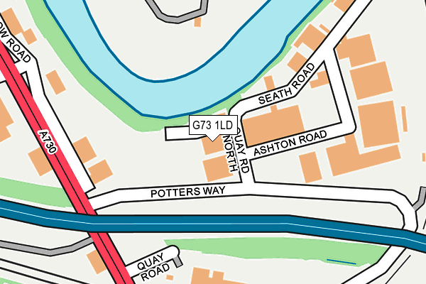 G73 1LD map - OS OpenMap – Local (Ordnance Survey)