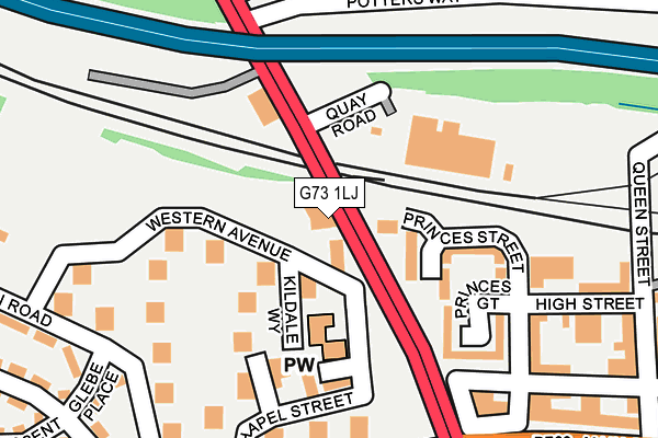 G73 1LJ map - OS OpenMap – Local (Ordnance Survey)