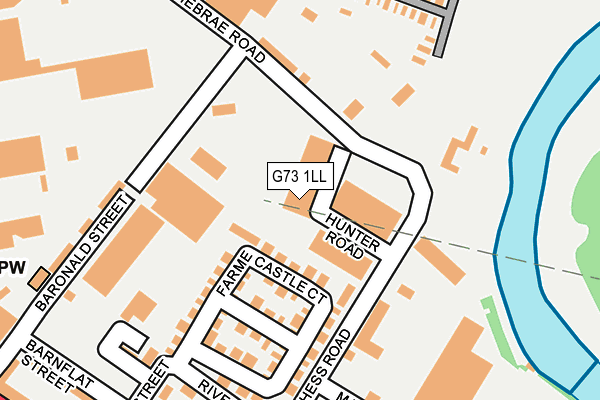 G73 1LL map - OS OpenMap – Local (Ordnance Survey)