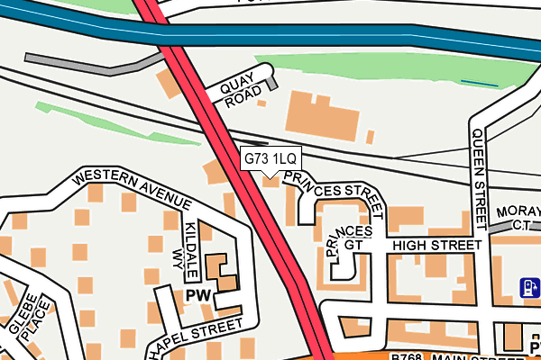 G73 1LQ map - OS OpenMap – Local (Ordnance Survey)