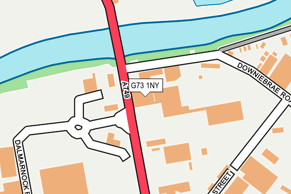 G73 1NY map - OS OpenMap – Local (Ordnance Survey)