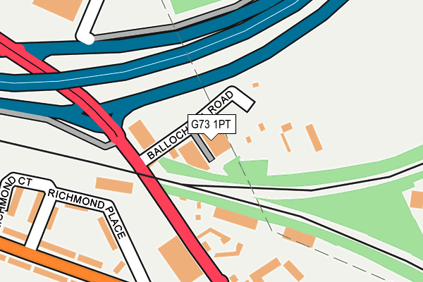 G73 1PT map - OS OpenMap – Local (Ordnance Survey)