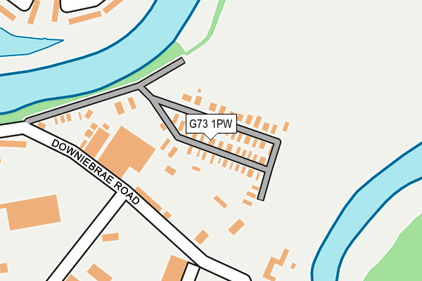 G73 1PW map - OS OpenMap – Local (Ordnance Survey)
