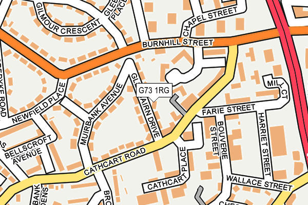 G73 1RG map - OS OpenMap – Local (Ordnance Survey)