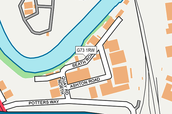 G73 1RW map - OS OpenMap – Local (Ordnance Survey)