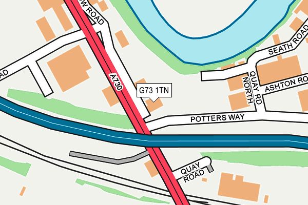 G73 1TN map - OS OpenMap – Local (Ordnance Survey)