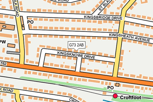 G73 2AB map - OS OpenMap – Local (Ordnance Survey)