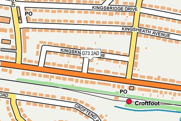 G73 2AD map - OS OpenMap – Local (Ordnance Survey)