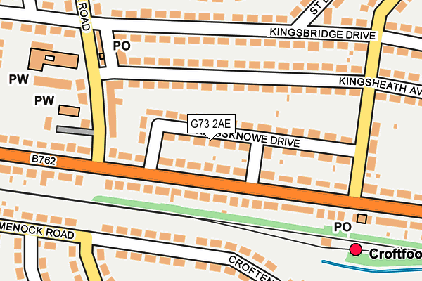G73 2AE map - OS OpenMap – Local (Ordnance Survey)