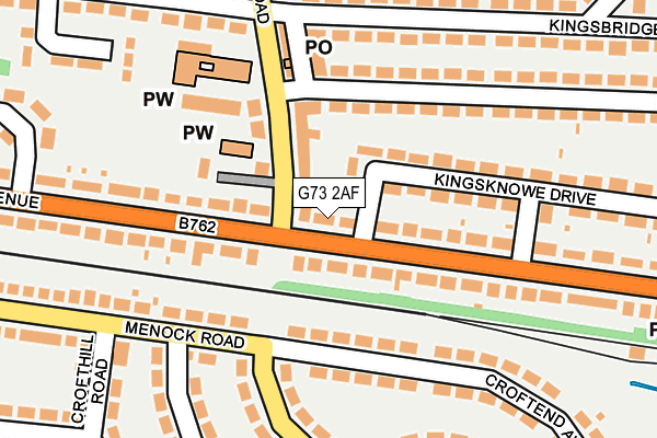 G73 2AF map - OS OpenMap – Local (Ordnance Survey)