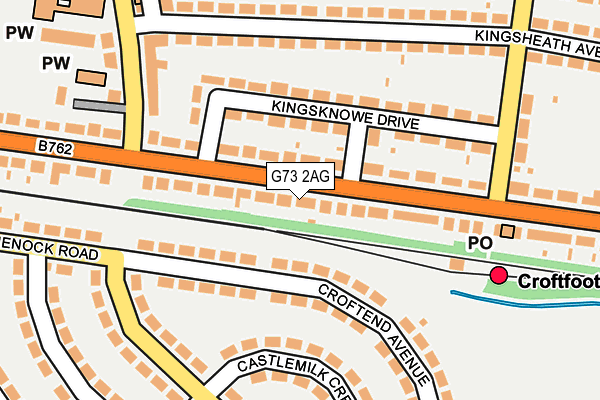 G73 2AG map - OS OpenMap – Local (Ordnance Survey)