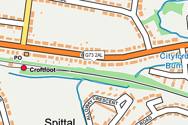 G73 2AL map - OS OpenMap – Local (Ordnance Survey)