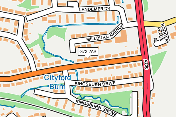 G73 2AS map - OS OpenMap – Local (Ordnance Survey)