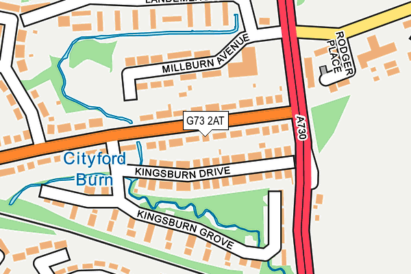 G73 2AT map - OS OpenMap – Local (Ordnance Survey)