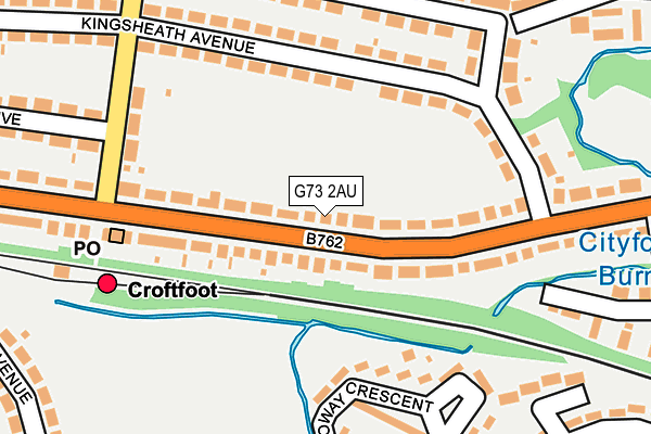 G73 2AU map - OS OpenMap – Local (Ordnance Survey)