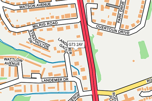 G73 2AY map - OS OpenMap – Local (Ordnance Survey)