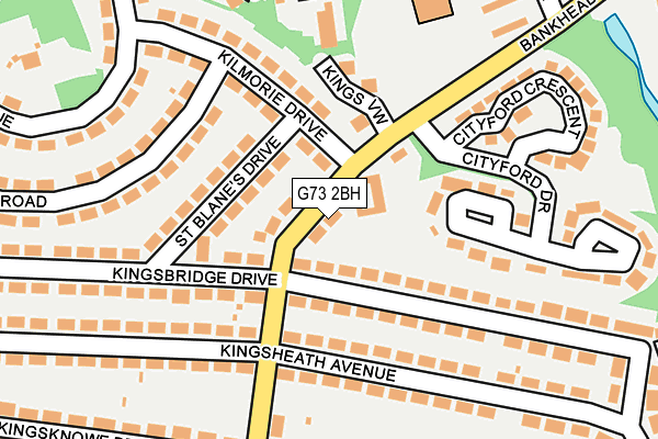 G73 2BH map - OS OpenMap – Local (Ordnance Survey)