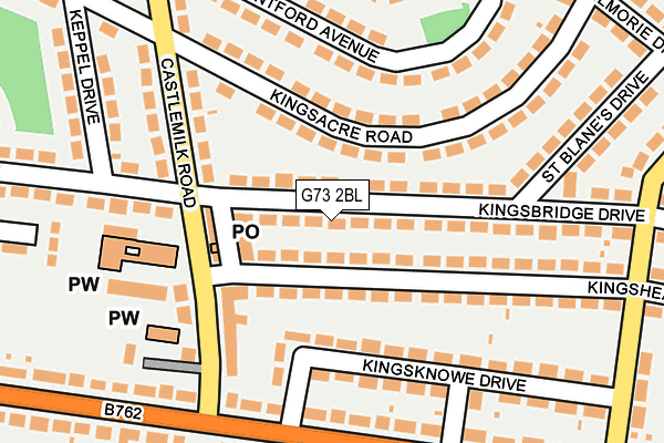 G73 2BL map - OS OpenMap – Local (Ordnance Survey)