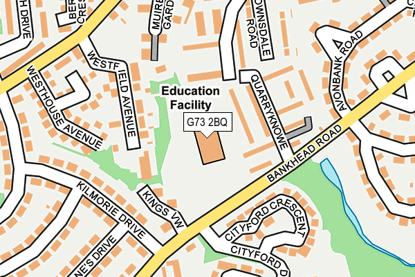 G73 2BQ map - OS OpenMap – Local (Ordnance Survey)