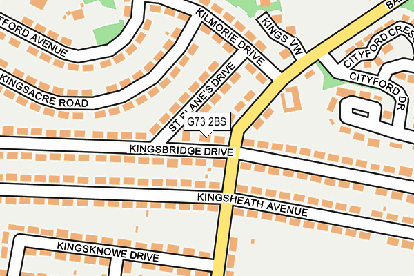 G73 2BS map - OS OpenMap – Local (Ordnance Survey)