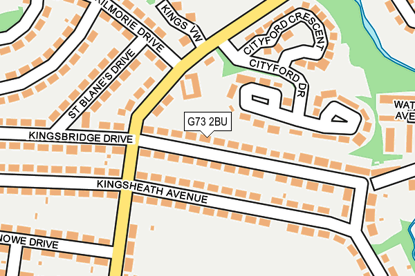G73 2BU map - OS OpenMap – Local (Ordnance Survey)