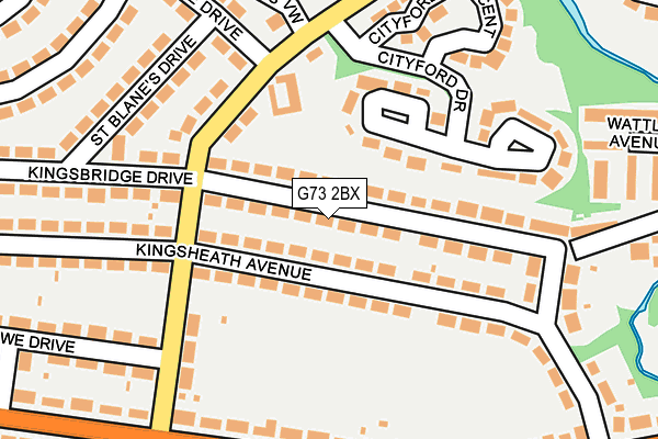 G73 2BX map - OS OpenMap – Local (Ordnance Survey)