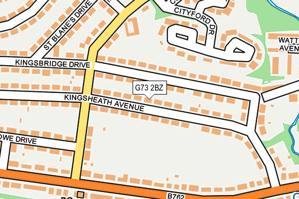 G73 2BZ map - OS OpenMap – Local (Ordnance Survey)