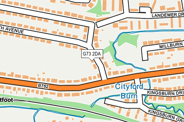 G73 2DA map - OS OpenMap – Local (Ordnance Survey)
