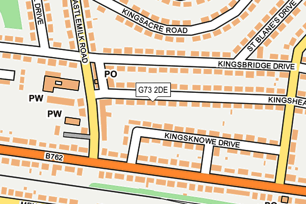 G73 2DE map - OS OpenMap – Local (Ordnance Survey)