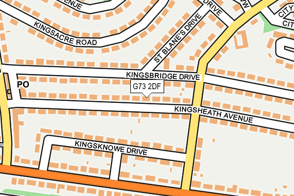 G73 2DF map - OS OpenMap – Local (Ordnance Survey)