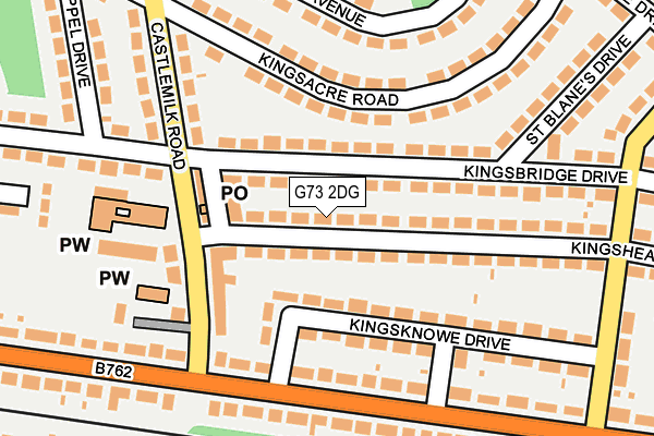 G73 2DG map - OS OpenMap – Local (Ordnance Survey)
