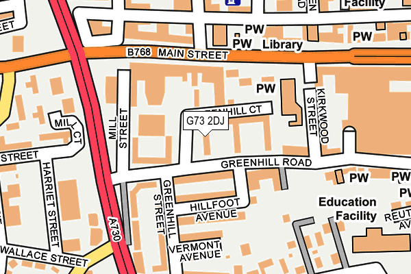 G73 2DJ map - OS OpenMap – Local (Ordnance Survey)