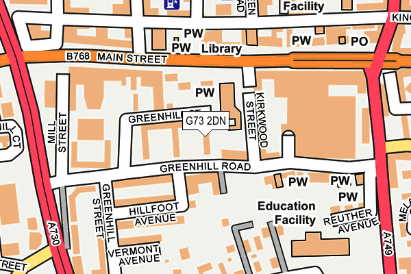 G73 2DN map - OS OpenMap – Local (Ordnance Survey)