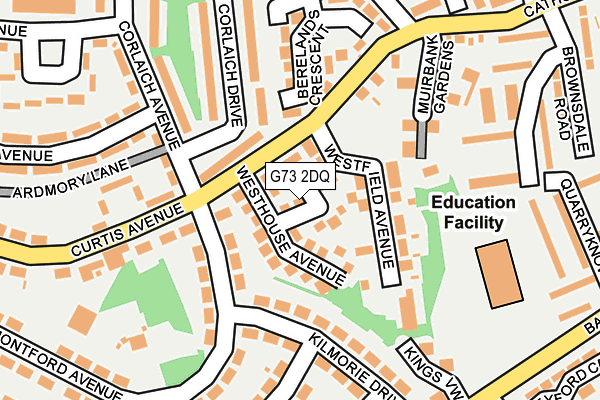 G73 2DQ map - OS OpenMap – Local (Ordnance Survey)