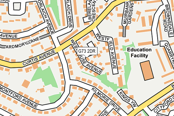 G73 2DR map - OS OpenMap – Local (Ordnance Survey)