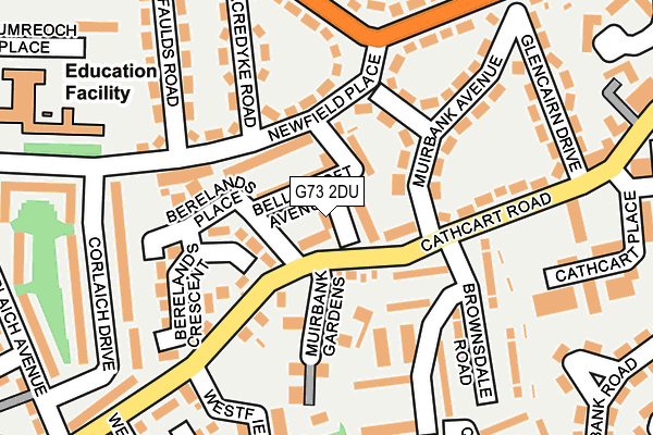 G73 2DU map - OS OpenMap – Local (Ordnance Survey)