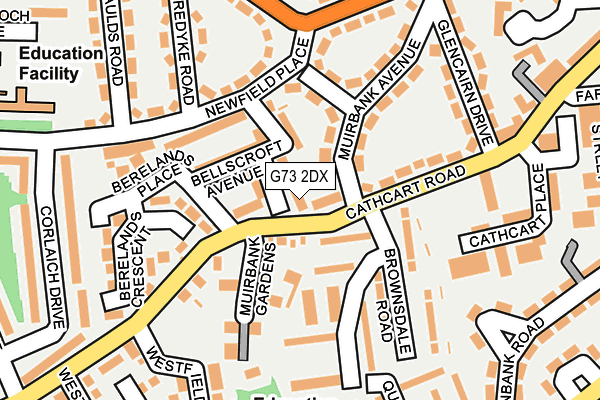 G73 2DX map - OS OpenMap – Local (Ordnance Survey)