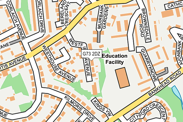 G73 2DZ map - OS OpenMap – Local (Ordnance Survey)
