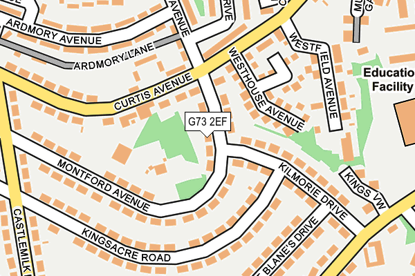 G73 2EF map - OS OpenMap – Local (Ordnance Survey)