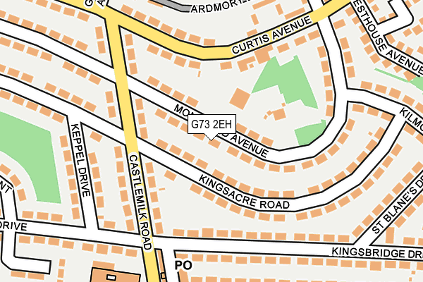 G73 2EH map - OS OpenMap – Local (Ordnance Survey)