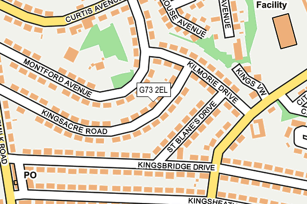 G73 2EL map - OS OpenMap – Local (Ordnance Survey)