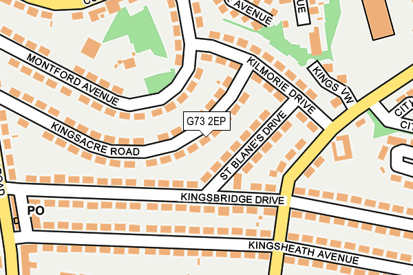 G73 2EP map - OS OpenMap – Local (Ordnance Survey)