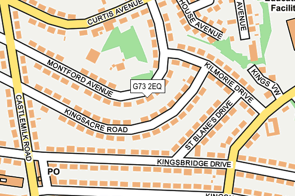 G73 2EQ map - OS OpenMap – Local (Ordnance Survey)
